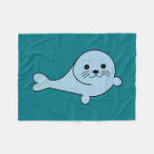愛らしいベビーシール フリースブランケット (正面(横))
