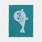 愛らしいベビーシール フリースブランケット (正面)