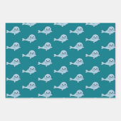 愛らしいベビーシール ラッピングペーパーシート (正面3)