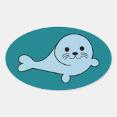 愛らしいベビーシール 楕円形シール (正面)