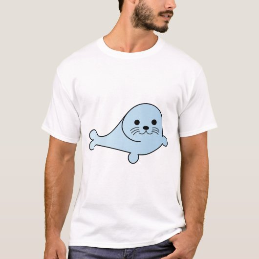 愛らしいベビーシール Tシャツ (正面)