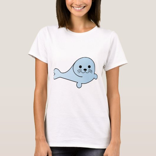 愛らしいベビーシール Tシャツ (正面)