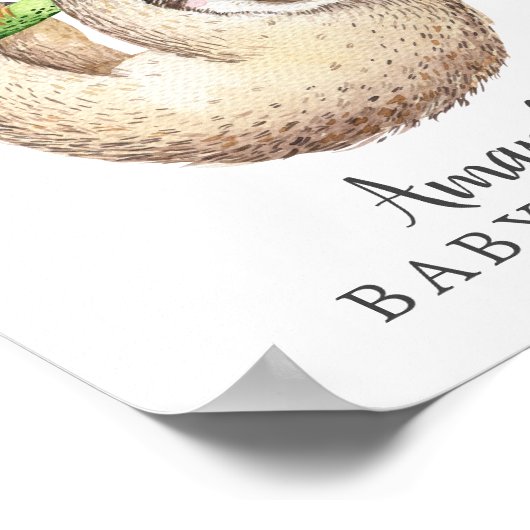 愛らしいベビースロスウェルカムベビーシャワーポスター ポスター (角)