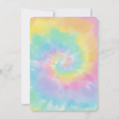 愛らしいベビースワン絞り染めベビーシャワー 招待状 (裏面)