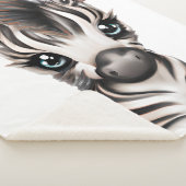 愛らしいベビーゼブラ シェルパブランケット (3/4)