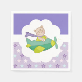 愛らしいベビーテディベアペーパーナプキン スタンダードカクテルナプキン