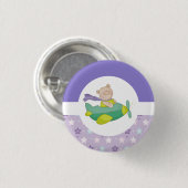 愛らしいベビーテディベア 缶バッジ (正面&裏面)