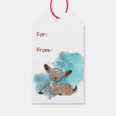 愛らしいベビーディアクリスマス ギフトタグ (裏面)