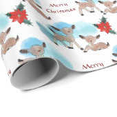 愛らしいベビーディアクリスマス ラッピングペーパー (ロールコーナー)