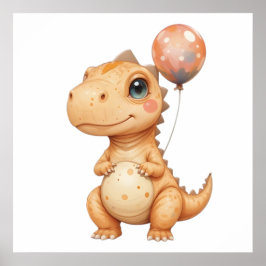 愛らしいベビーディノウォールアート – 子供部屋デコール ポスター