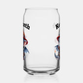 愛らしいベビードラゴンで消防士の服を着た ガラス缶 (左)