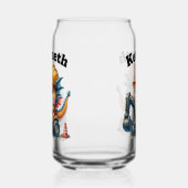 愛らしいベビードラゴンミニ掘削機を操作 ガラス缶 (左)