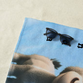 愛らしいベビードンキーファームパーソナライズされた動物 ビーチタオル (インサイチュ)