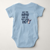 愛らしいベビードンキーファームパーソナライズされた動物 ベビーボディスーツ (裏面)