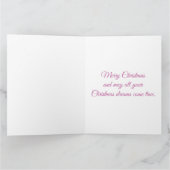 愛らしいベビーバニーアットアクリスマスコテージ カード (内部)