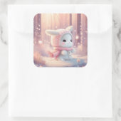 愛らしいベビーバニーラビットウィメンズガールズキュートイースター スクエアシール (バッグ)