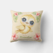 愛らしいベビーバードトロピカルフローラアクセント クッション (裏面)
