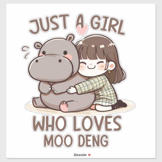 愛らしいベビーヒッポ、トウを愛する女モーの子 シール (シート)