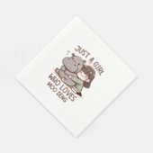 愛らしいベビーヒッポ、トウを愛する女モーの子 スタンダードランチョンナプキン (角)