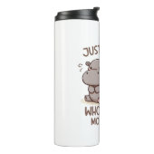 愛らしいベビーヒッポ、トウを愛する女モーの子 タンブラー (回転左)