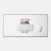 愛らしいベビーヒッポ、トウを愛する女モーの子 デスクマット (キーボード&マウス)