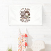 愛らしいベビーヒッポ、トウを愛する女モーの子 横断幕 (インサイチュ)