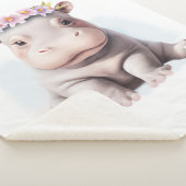 愛らしいベビーヒポタムス シェルパブランケット (3/4)