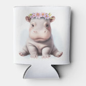 愛らしいベビーヒポタムス 缶クーラー (正面)