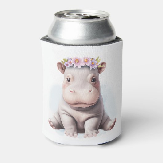 愛らしいベビーヒポタムス 缶クーラー (缶裏面)