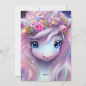 愛らしいベビーファンタジーユニコーン シーズンカード (裏面)