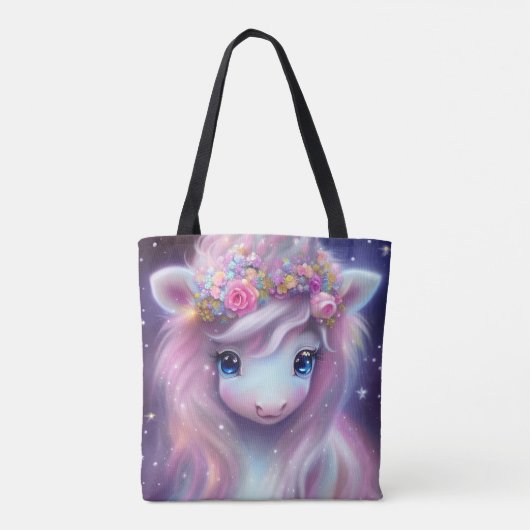 愛らしいベビーファンタジーユニコーン トートバッグ (裏面)