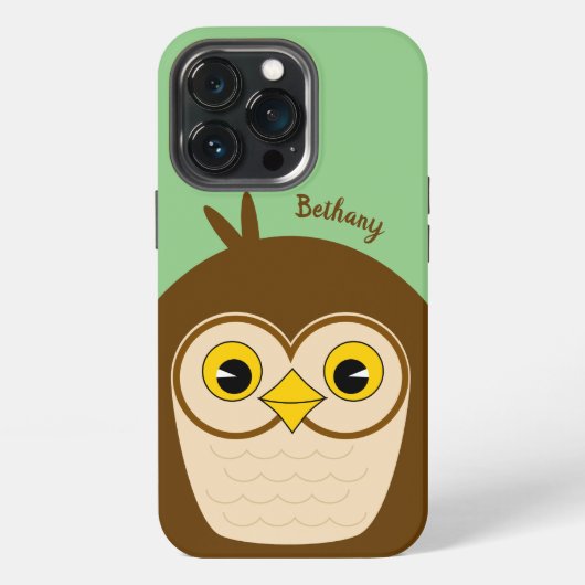 愛らしいベビーフクロウ iPhoneケース (裏面)