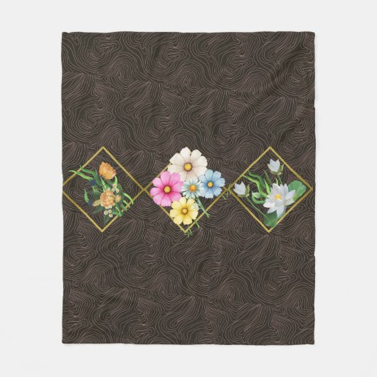 愛らしいベビーブランケット：寄り添うスタイル フリースブランケット (正面)