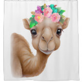 愛らしいベビーラクダ シャワーカーテン (正面)