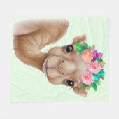 愛らしいベビーラクダ フリースブランケット (正面(横))