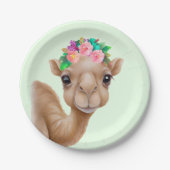愛らしいベビーラクダ ペーパープレート (正面)