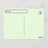 愛らしいベビーラクーンの踏切写真 ポストカード (裏面)