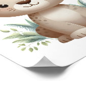 愛らしいベビーレオパードのサファリ壁画 ポスター (角)