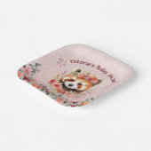 愛らしいベビーレッドパンダベアーベイビーシャワー ペーパープレート (傾斜あり)