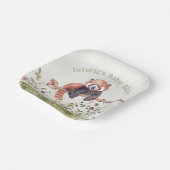 愛らしいベビーレッドパンダベアーベイビーシャワー ペーパープレート (傾斜あり)