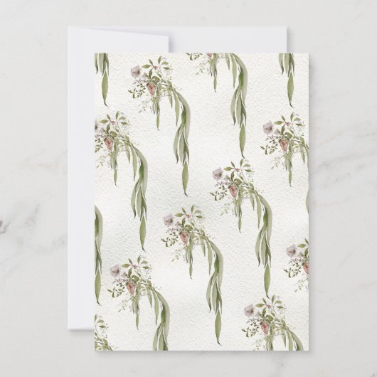 愛らしいベビーレッドパンダベアーベイビーシャワー 招待状 (裏面)