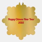 愛らしいベビー中国のスネーク新年 オーナメントカード (裏面)