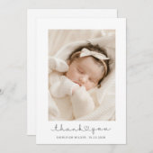 愛らしいベビー写真ありがとう 案内状 (正面/裏面)
