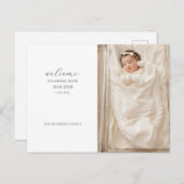 愛らしいベビー写真誕生 案内ポストカード (正面/裏面)