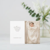 愛らしいベビー写真誕生 案内ポストカード (スタンド正面)