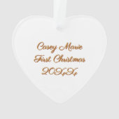 愛らしいベビー写真 | ベビー初めてのクリスマス オーナメント (裏面)