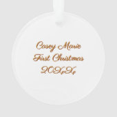 愛らしいベビー写真 | ベビー初めてのクリスマス オーナメント (裏面)