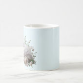 愛らしいベビー孔雀&花：自然の喜び コーヒーマグカップ (中央)