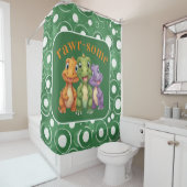 愛らしいベビー恐竜のパーティー シャワーカーテン (インサイチュ)