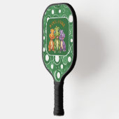 愛らしいベビー恐竜のパーティー ピックルボールラケット (左)